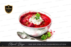 Vibrant borscht soup clipart png Product Image 1