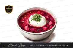 Vibrant borscht soup clipart png Product Image 1