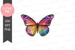 Colorful butterfly clipart png Product Image 1