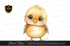 Cute yellow chick clipart png Product Image 1
