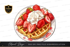 Strawberry waffle with whipped cream Product Image 1