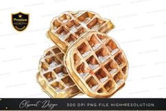 Delicious waffles clipart png Product Image 1