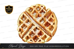 Golden waffle with sugar Product Image 1