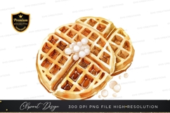Delicious waffles with syrup clipart png Product Image 1