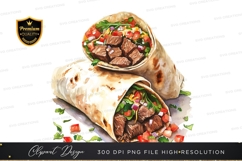 Delicious beef wrap clipart png Product Image 1