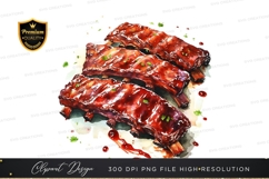 Delicious bbq ribs clipart png Product Image 1