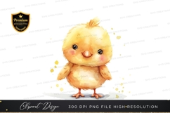 Cute yellow chick clipart png Product Image 1