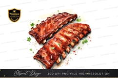 Delicious bbq ribs clipart png Product Image 1