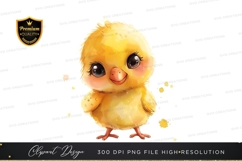 Cute yellow chick clipart png Product Image 1