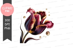 Elegant tulip clipart png Product Image 1