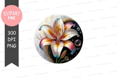 Elegant lily flower clipart png Product Image 1