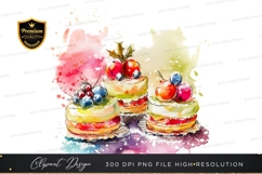 Delicious fruit cakes clipart png Product Image 1
