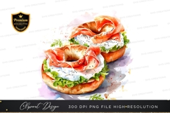 Delicious bagel sandwich clipart png Product Image 1