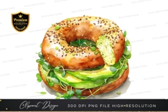 Healthy bagel sandwich clipart png Product Image 1