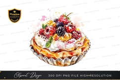 Delicious fruit tart clipart png Product Image 1