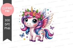 Magical unicorn clipart png Product Image 1