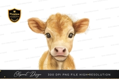 Cute baby cow clipart png Product Image 1