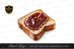 Toast with jam clipart png Product Image 1