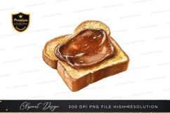 Toast with jam clipart png Product Image 1