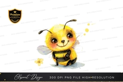 Happy bee clipart png Product Image 1