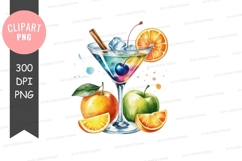 Colorful cocktail clipart png Product Image 1