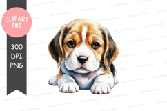 Cute beagle puppy clipart png Product Image 1