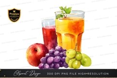 Vibrant fruit juices and fresh fruits Product Image 1