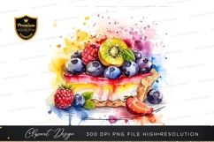 Vibrant fruit tart clipart png Product Image 1