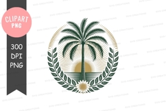 Tropical sunset with palm tree Product Image 1