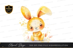 Cute yellow bunny clipart png Product Image 1