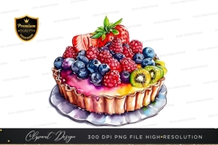 Delicious fruit tart clipart png Product Image 1