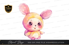 Cute bunny in pastel outfit Product Image 1