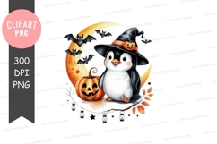 Halloween penguin clipart png Product Image 1
