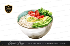 Healthy rice bowl clipart png Product Image 1