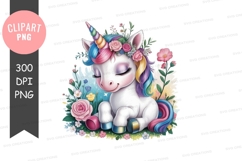 Magical unicorn clipart png Product Image 1