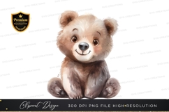 Cute baby bear clipart png Product Image 1