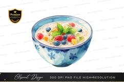 Healthy breakfast bowl clipart png Product Image 1