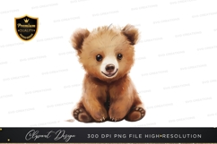 Cute baby bear clipart png Product Image 1