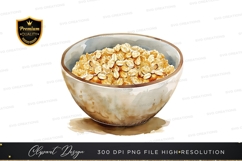 Bowl of oatmeal clipart png Product Image 1