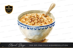 Bowl of oatmeal clipart png Product Image 1