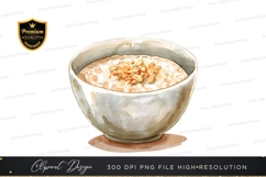 Bowl of oatmeal clipart png Product Image 1