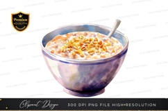 Bowl of oatmeal clipart png Product Image 1
