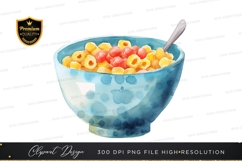 Breakfast cereal bowl clipart png Product Image 1