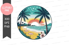 Tropical beach sunset Product Image 1