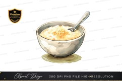 Bowl of oatmeal clipart png Product Image 1