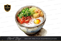 Delicious rice bowl with shrimp and vegetables Product Image 1