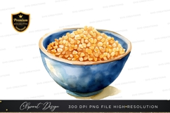 Blue bowl with corn kernels clipart png Product Image 1