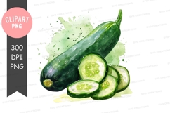 Fresh cucumber clipart png Product Image 1