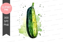 Fresh cucumber clipart png Product Image 1
