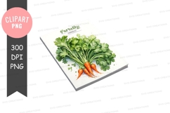 Parsley and carrots clipart png Product Image 1